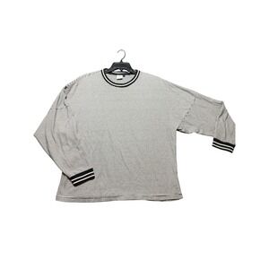 Urban Outfitters Long Sleeve T-Shirt Mens Large Black White Excellent Striped